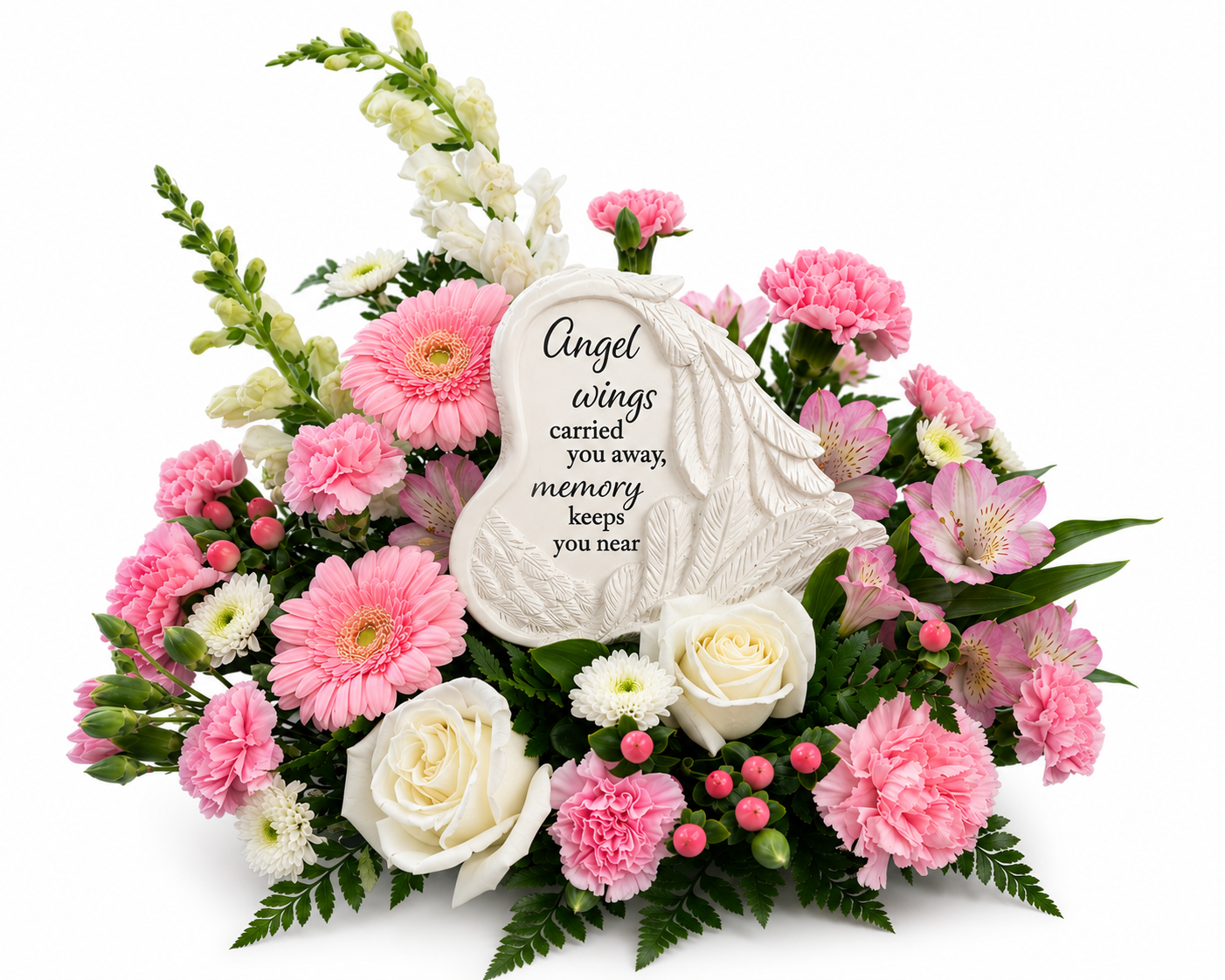 Angel Wing Bouquet (Pink & White) – C - K Florist, Kenova WV