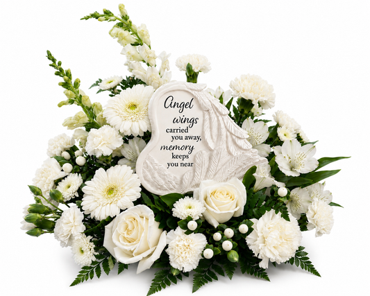 Angel Wing Bouquet (White) – C - K Florist, Kenova WV
