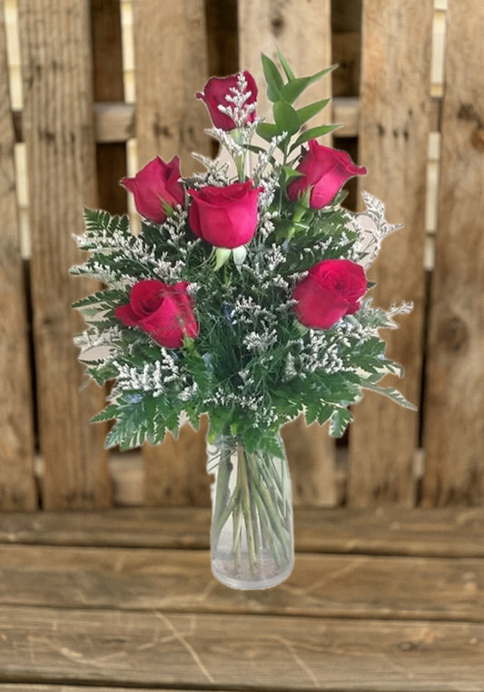 Half Dozen Red Roses